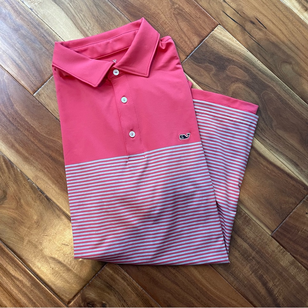 Euc Vineyard Vines Block-Color Performance Polo - image 1